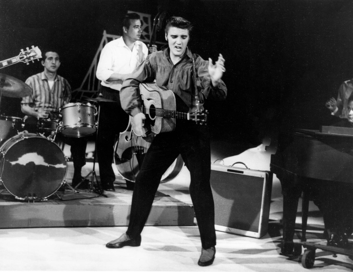 Elvis Presley Performing on Stage