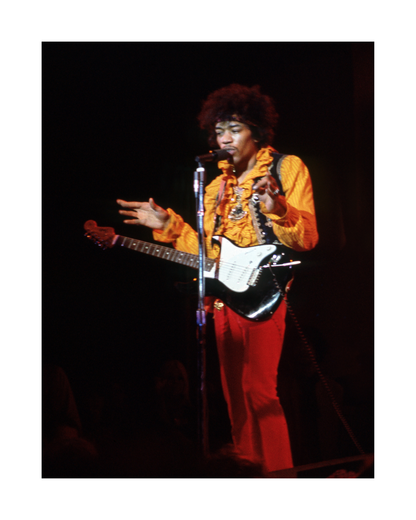 Jimi Hendrix on Microphone at Monterey Pop