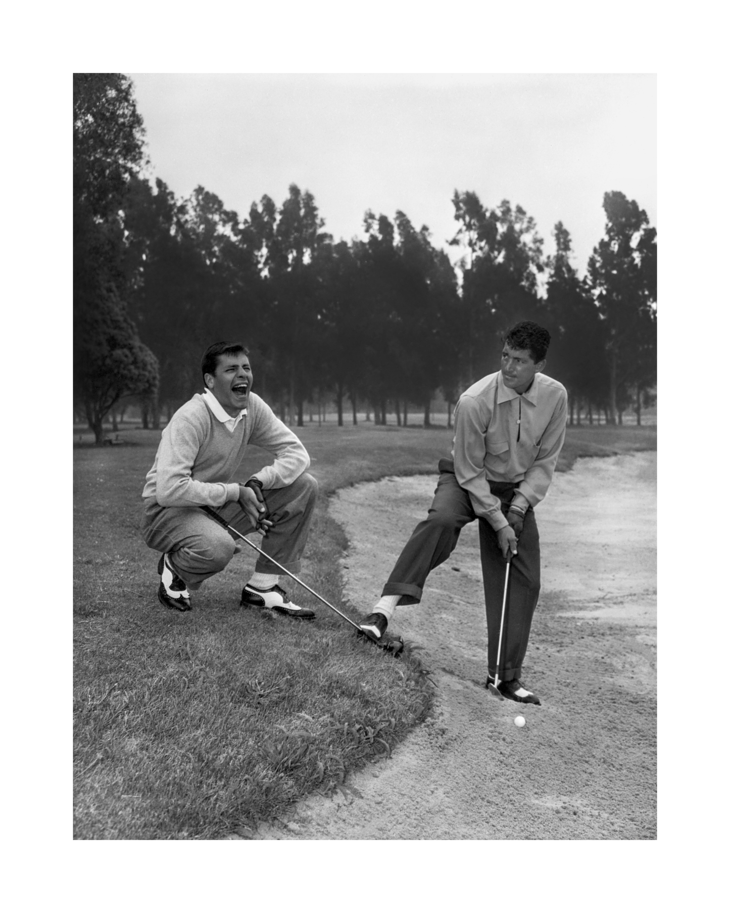 Dean Martin and Jerry Lewis Playing Golf