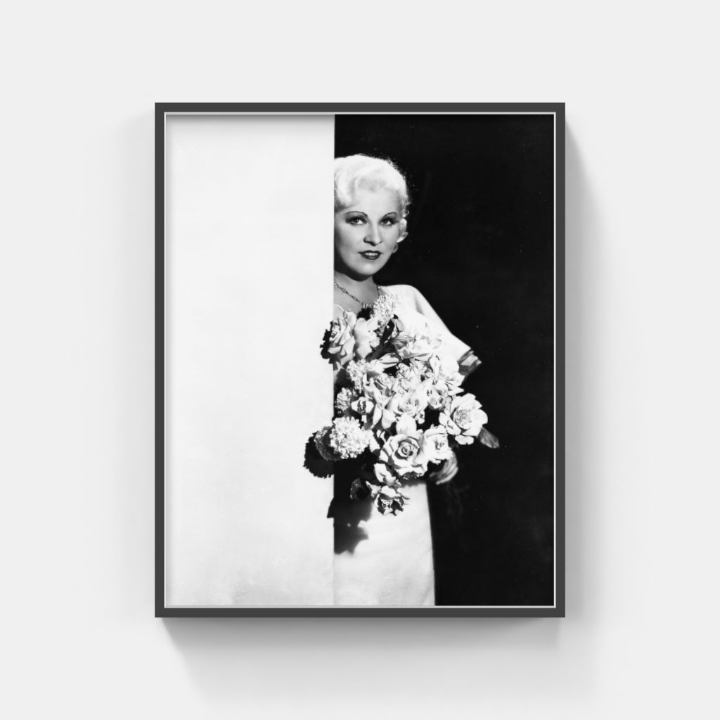 Mae West with Flowers