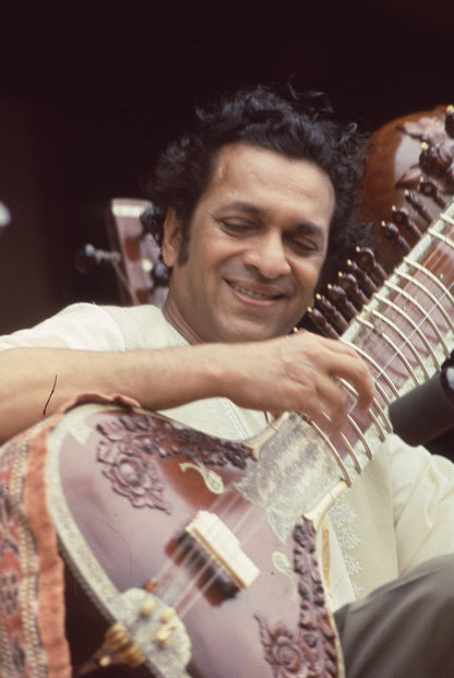 Ravi Shankar Smiling on Stage