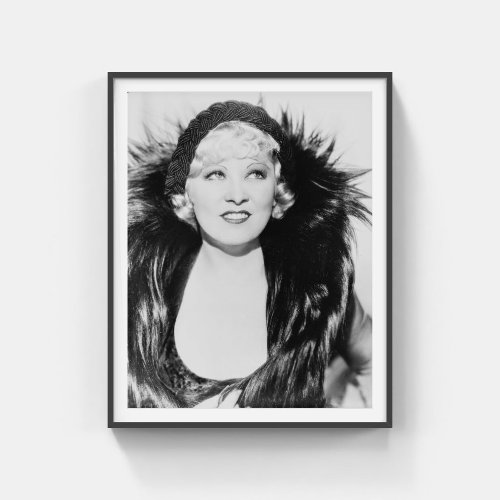 Mae West in Feather Dress