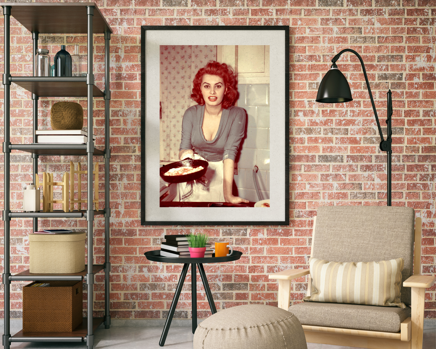 Sophia Loren Cooking an Omelette