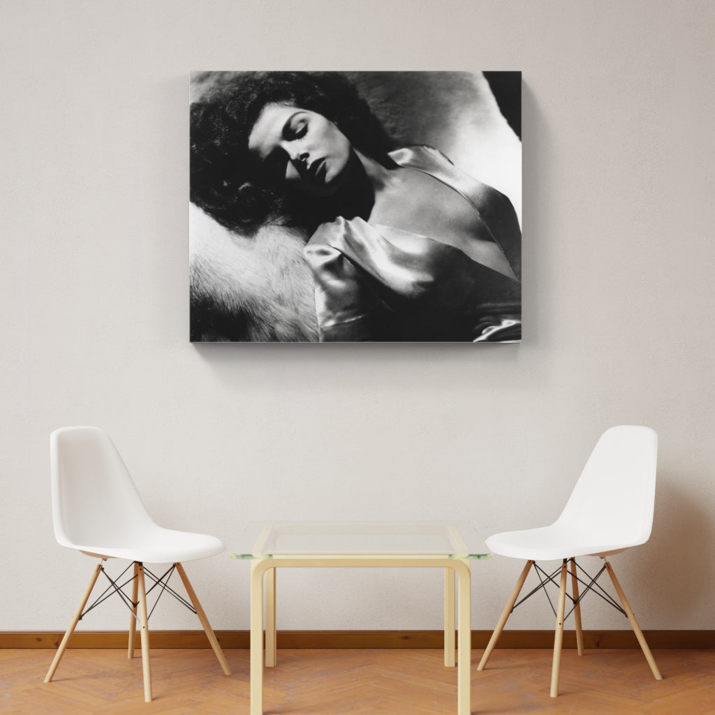 Jane Russell Dramatic Pinup in Silk