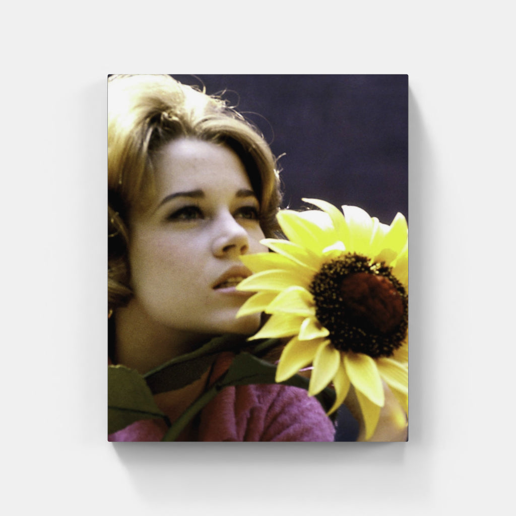 Jane Fonda with Sunflower