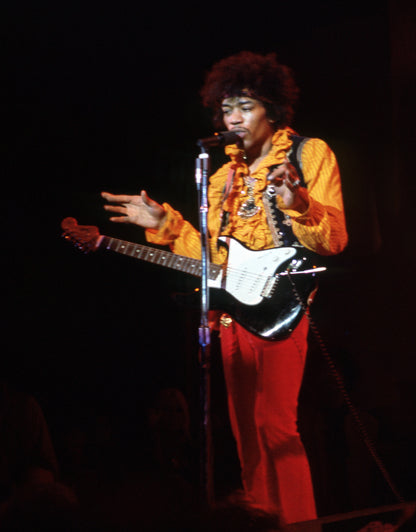 Jimi Hendrix on Microphone at Monterey Pop
