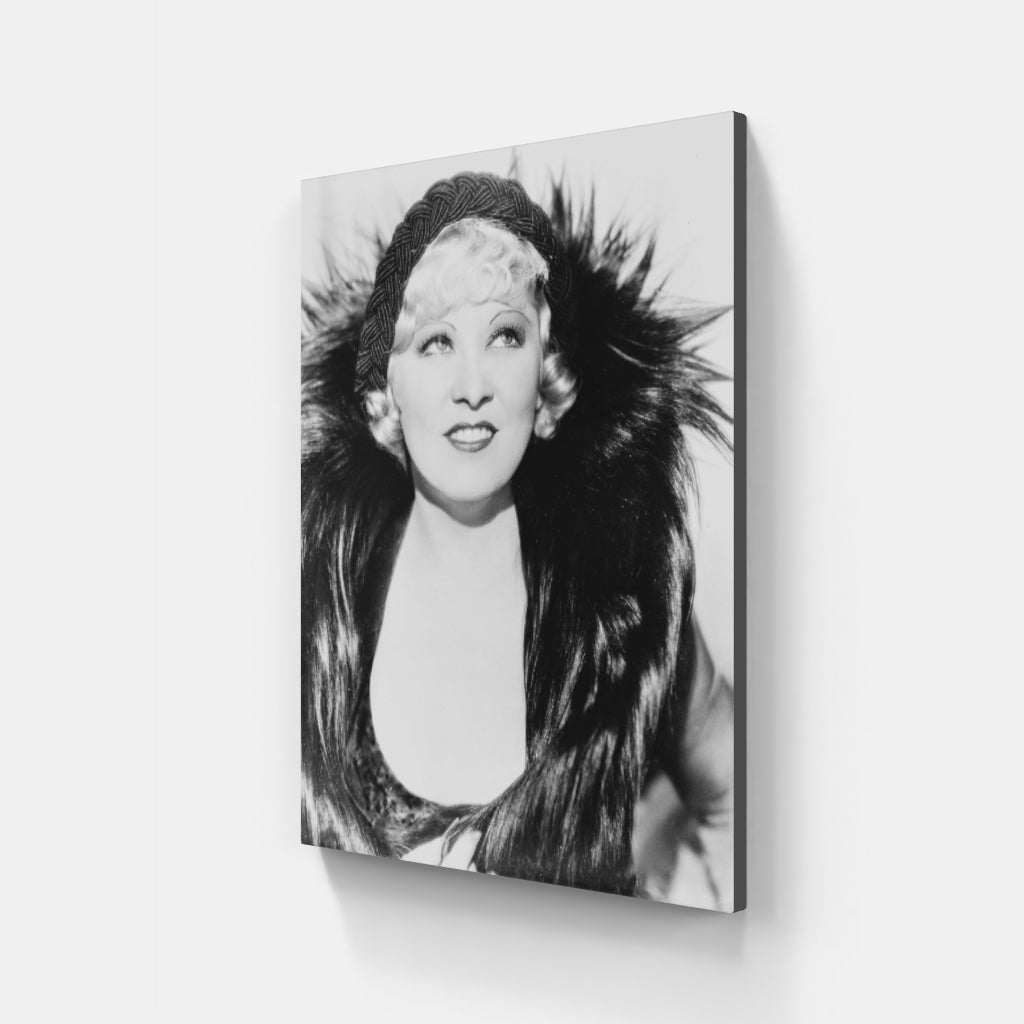 Mae West in Feather Dress