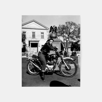 Marlon Brando on Bike for "The Wild One"