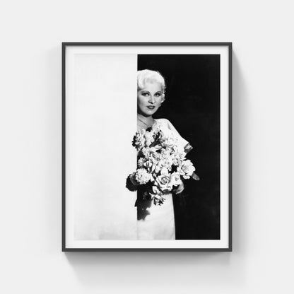 Mae West with Flowers