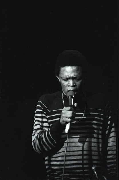 Hugh Masekela on Microphone at Monterey Pop