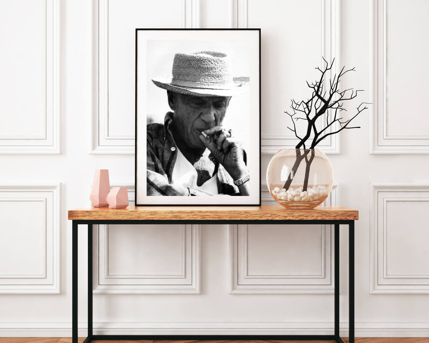 Candid Pablo Picasso Smoking