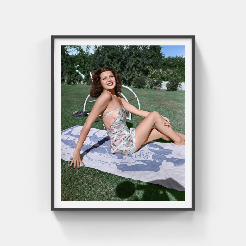 Rita Hayworth Sunbathing