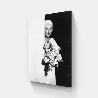 Mae West with Flowers