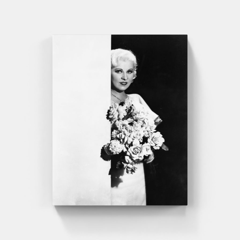 Mae West with Flowers