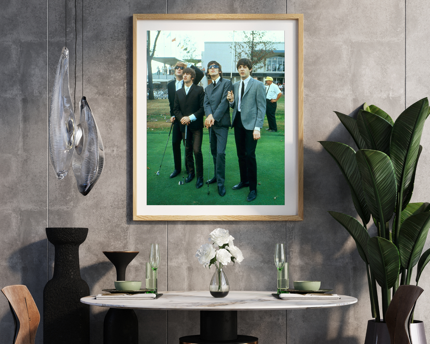Die Beatles beim Golfen