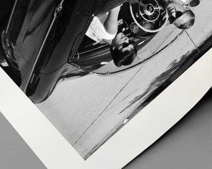 Steve McQueen im Porsche mit Neile Adams