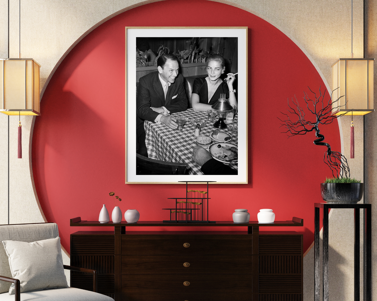 Frank Sinatra et Lauren Bacall à la Villa Capri