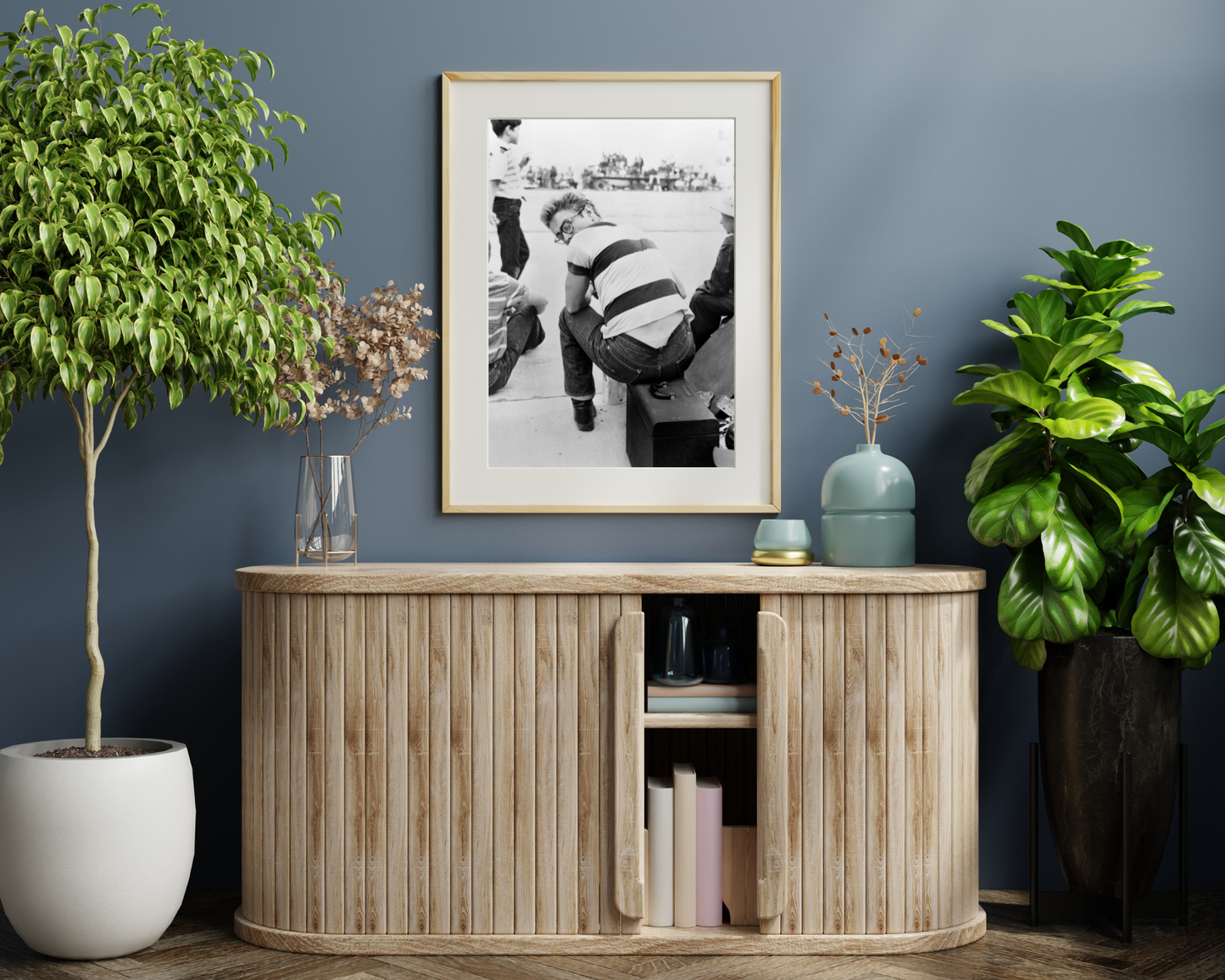 James Dean Sitting at Car Rally