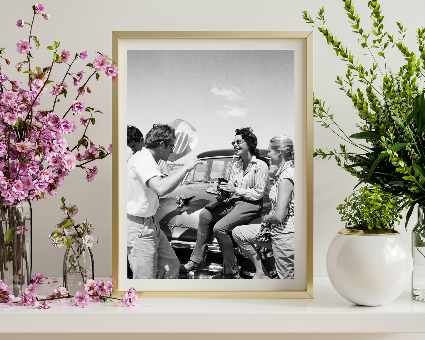 James Dean et Elizabeth Taylor s'amusent sur le tournage de Giant