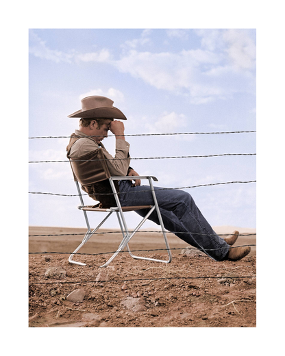 James Dean Behind Fence in "Giant"