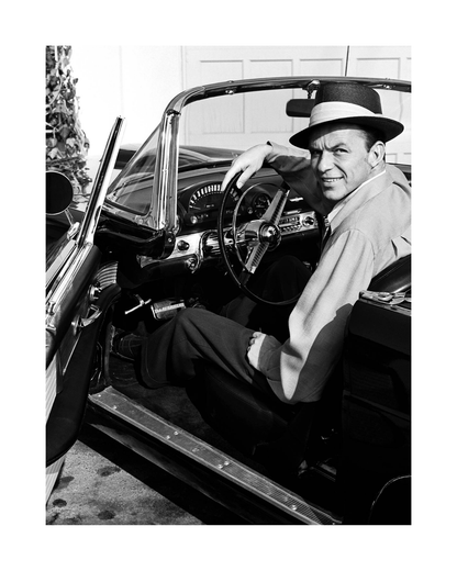 Frank Sinatra in His Ford Thunderbird