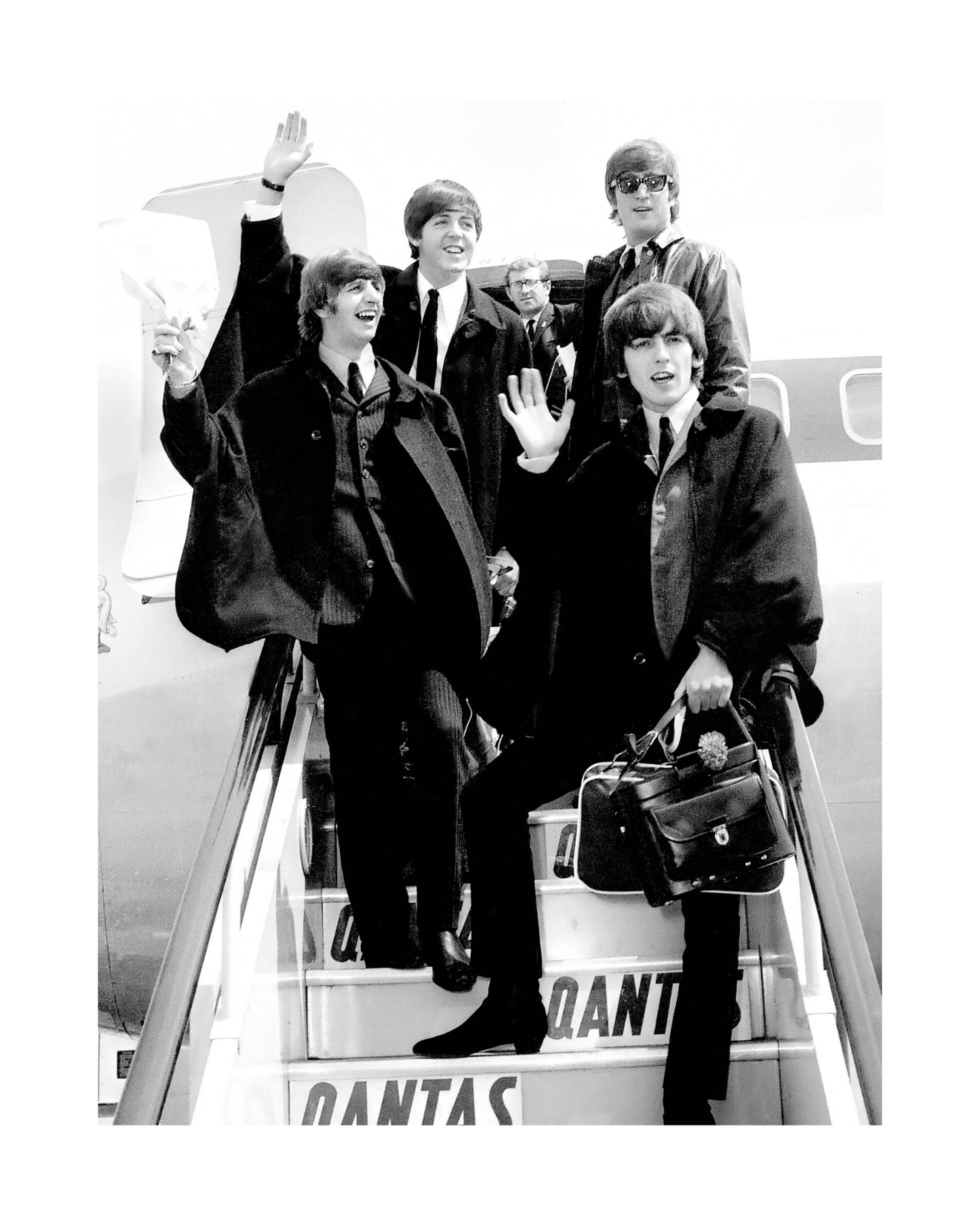 Die Beatles kommen in London an
