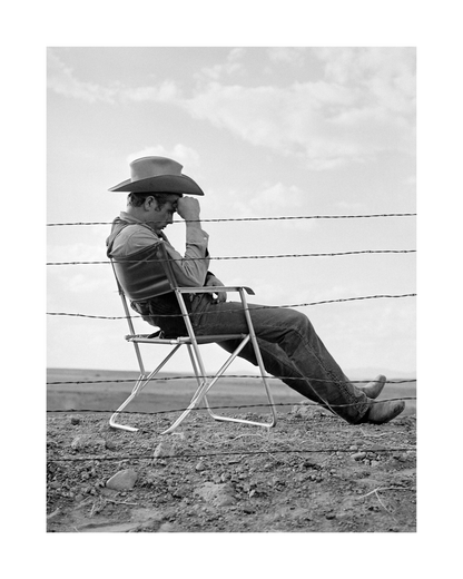 James Dean Behind Fence in "Giant"