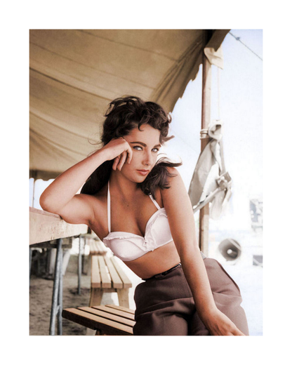 Elizabeth Taylor am Set von „Giant“