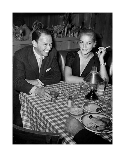Frank Sinatra and Lauren Bacall at Villa Capri