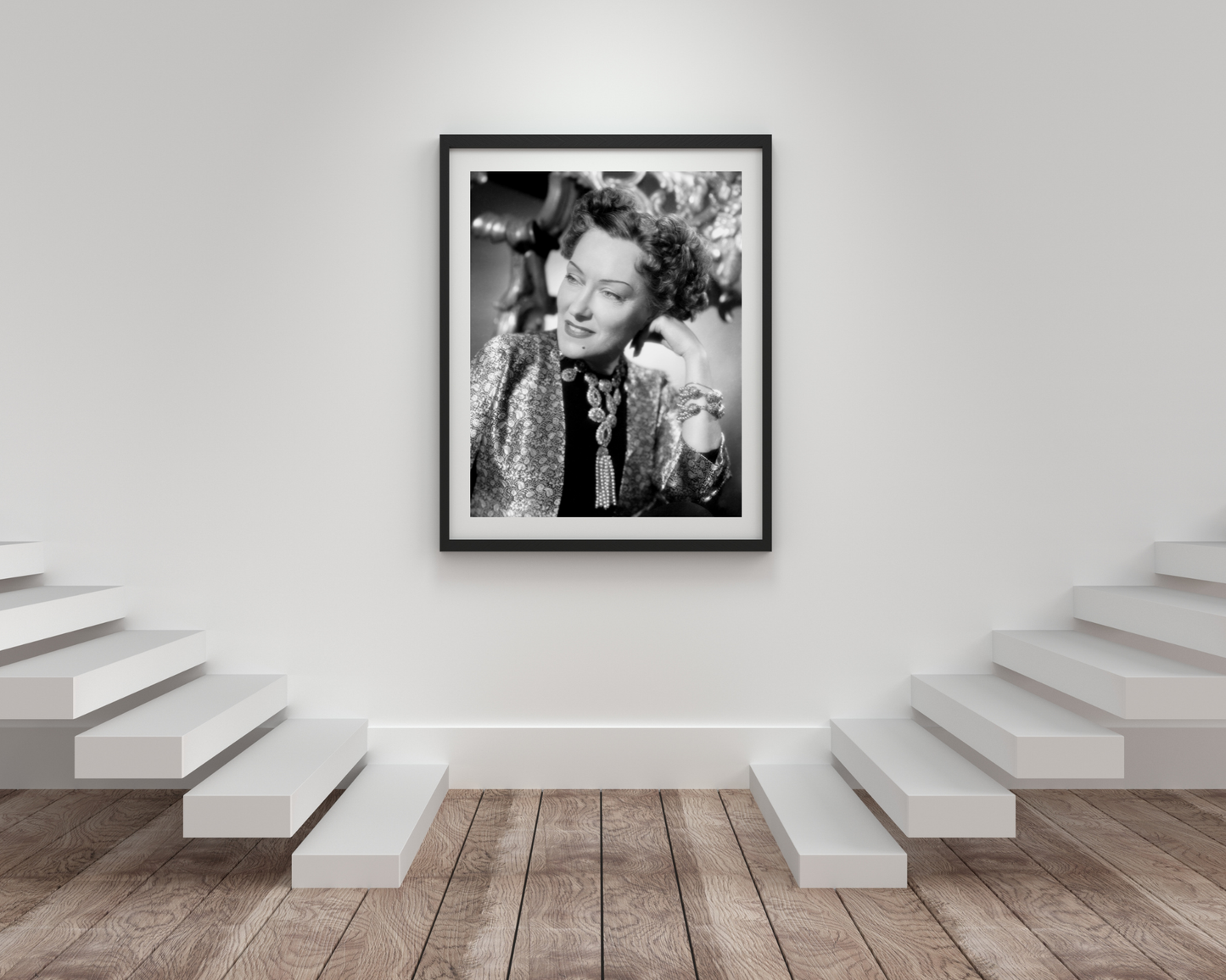 Gloria Swanson Smiling in the Studio