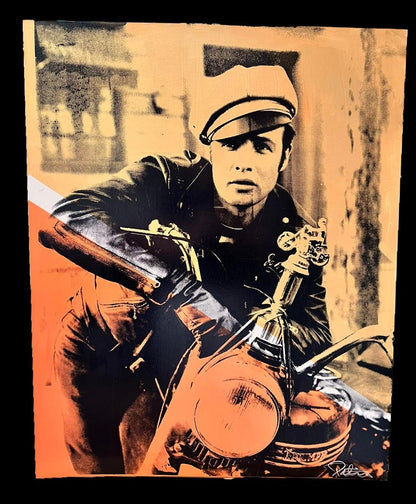 Marlon Brando on Bike - Peter Tunney Signed