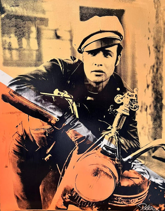 Marlon Brando on Bike - Peter Tunney Signed