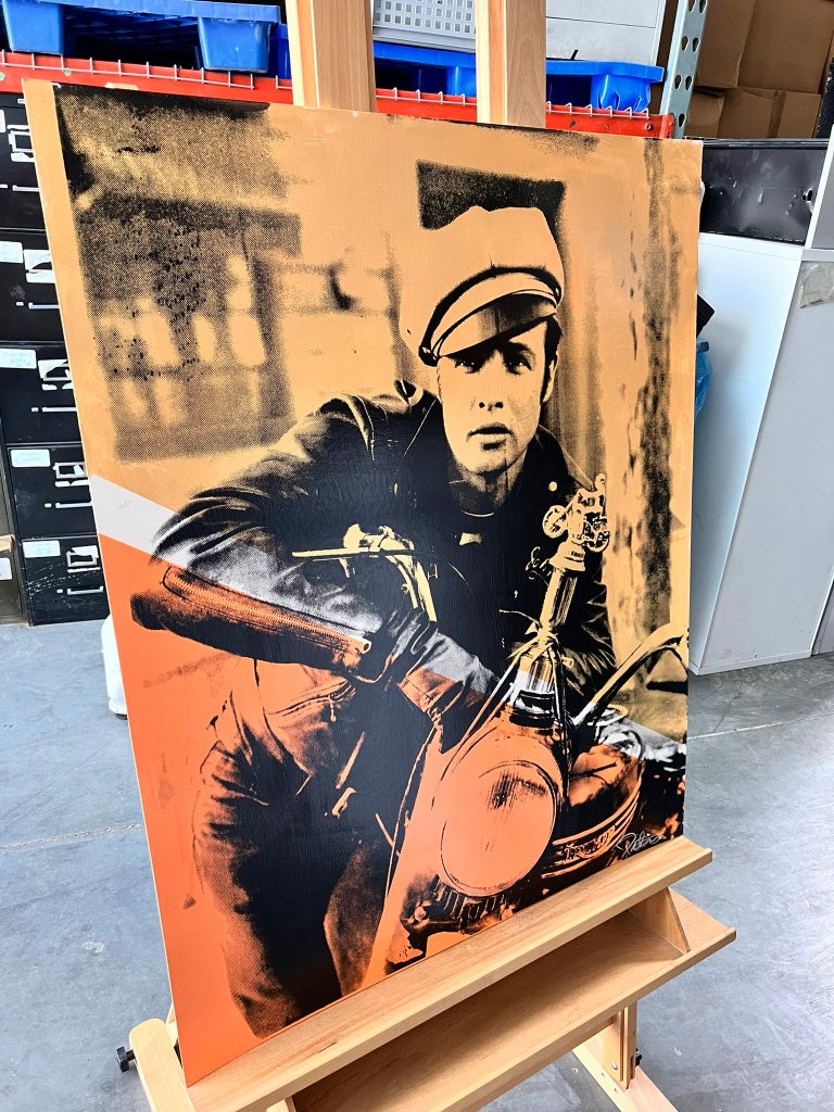 Marlon Brando on Bike - Peter Tunney Signed