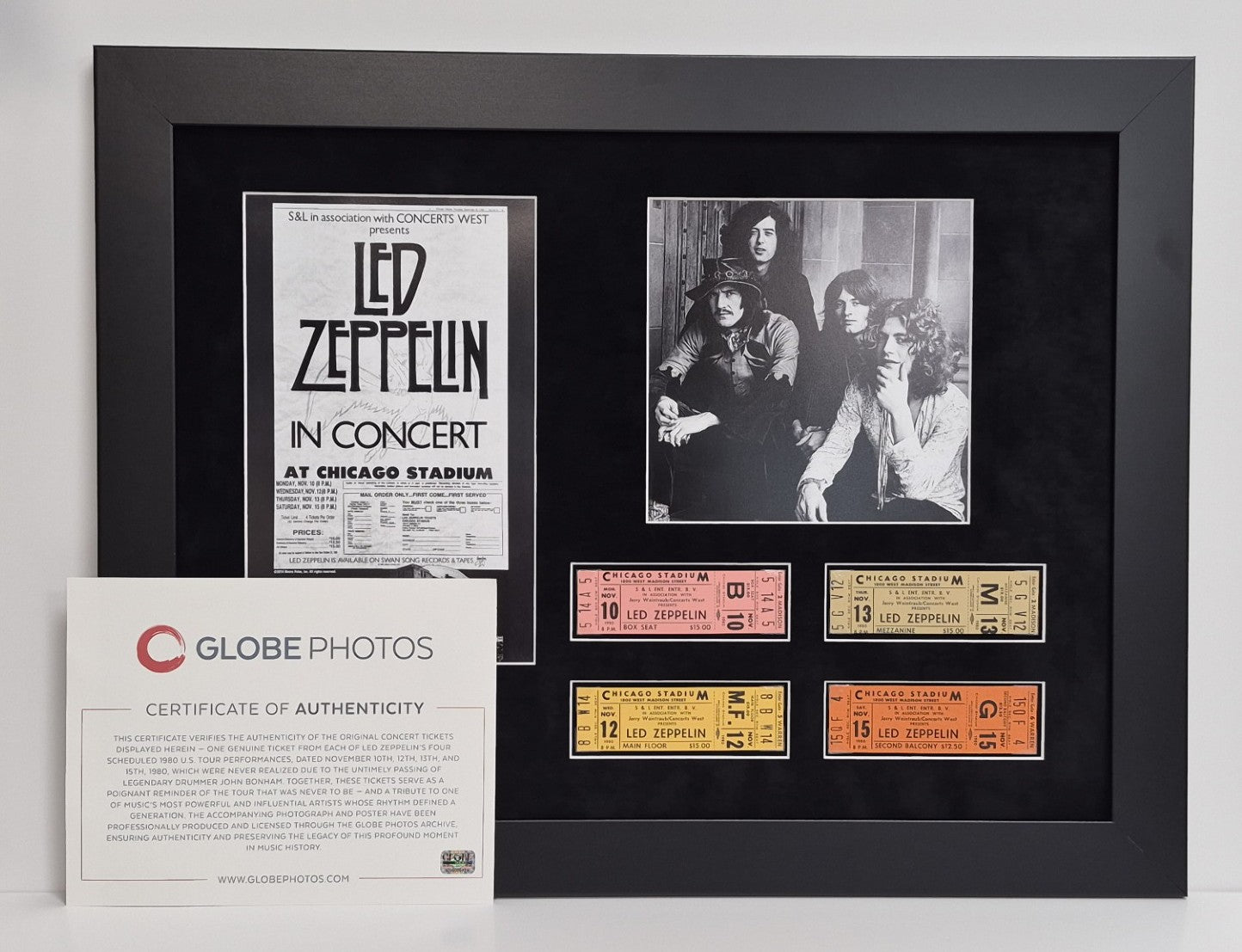 Led Zeppelin Limited Edition 1980 Ticket Collectible – Globe