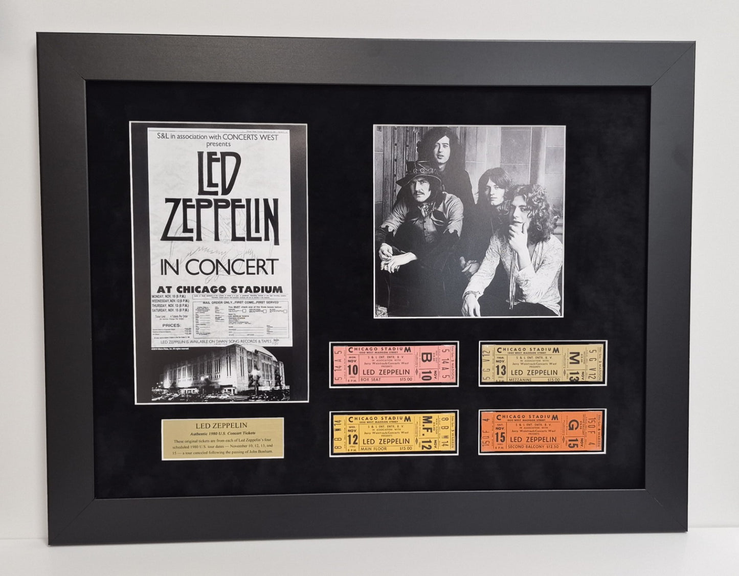 Led Zeppelin Limited Edition 1980 Ticket Collectible