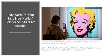 Marilyn Monroe - The Iconic Andy Warhol