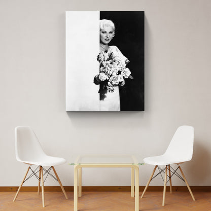 Mae West with Flowers