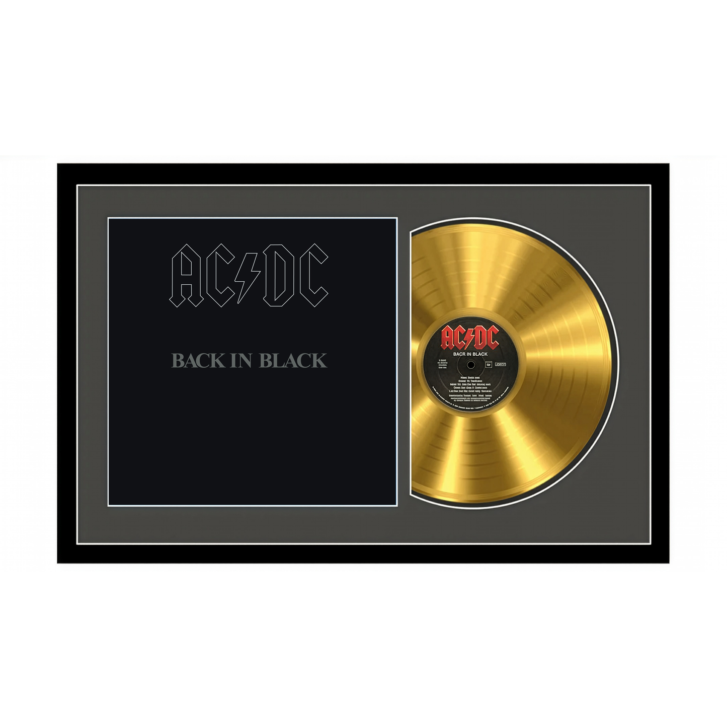 AC/DC - Back in Black - Framed Vinyl Album Collectible