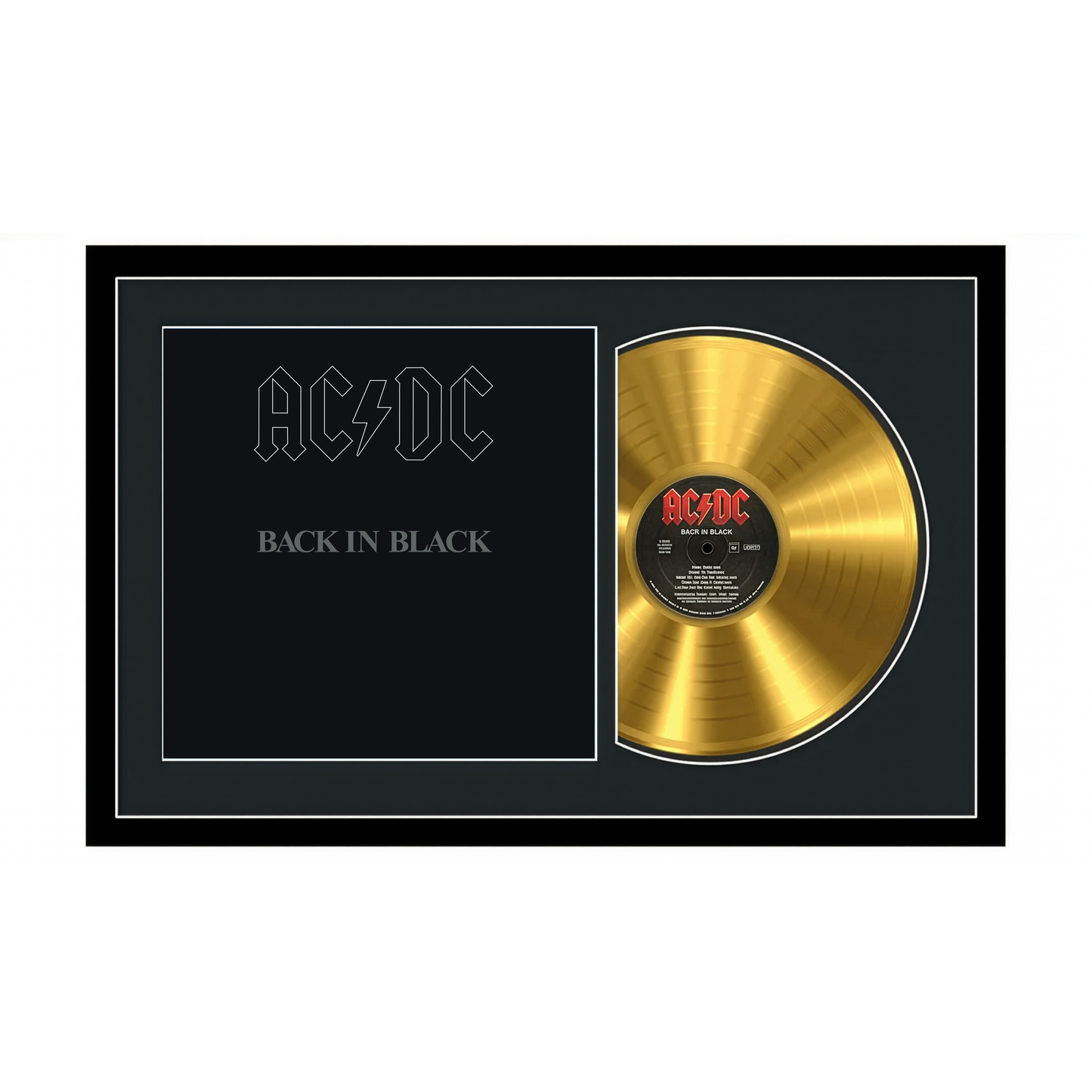 AC/DC - Back in Black - Framed Vinyl Album Collectible