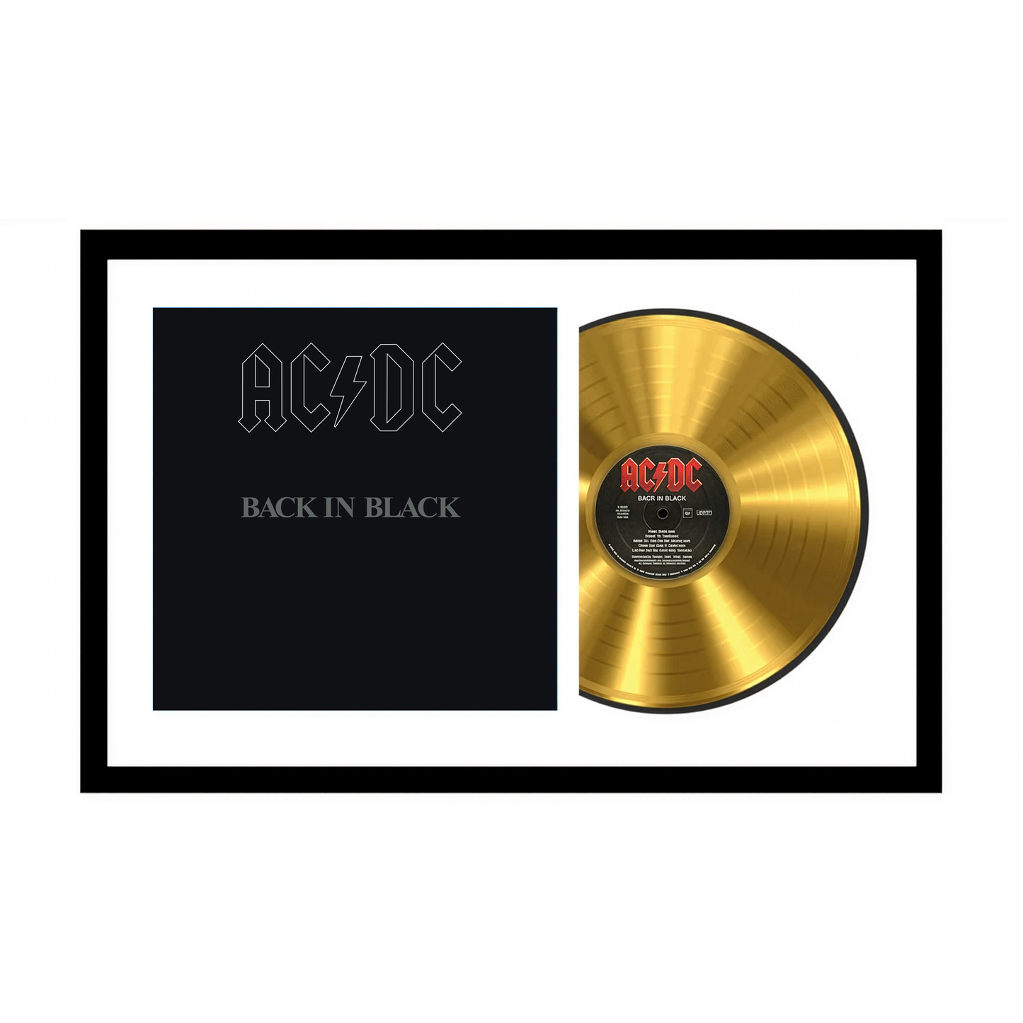 AC/DC - Back in Black - Framed Vinyl Album Collectible