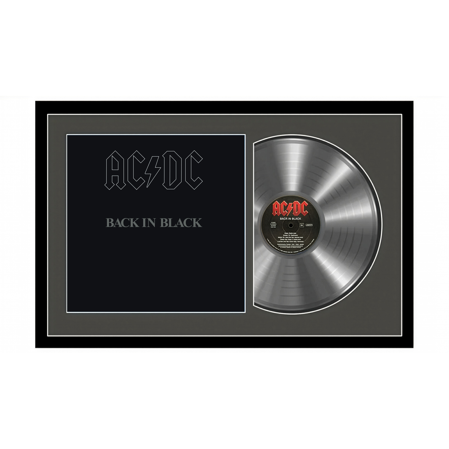 AC/DC - Back in Black - Framed Vinyl Album Collectible