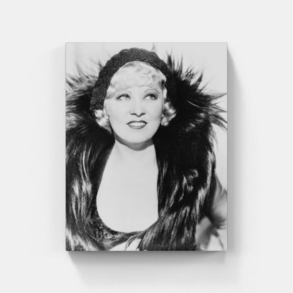 Mae West in Feather Dress