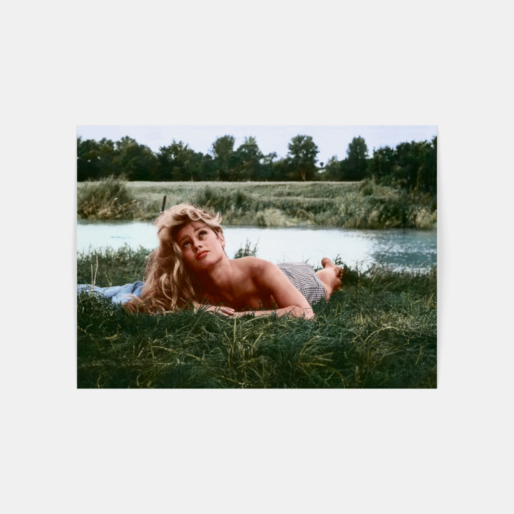 Brigitte Bardot Lying in Grass