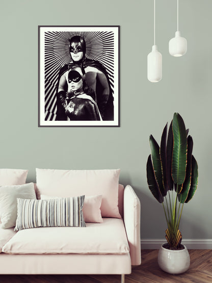 Batman and Batgirl Classical Portrait