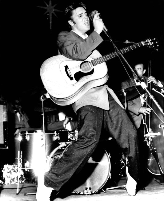 Elvis Presley Rocking Out on Stage