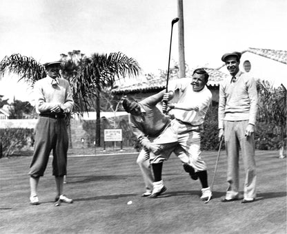 Babe Ruth Swinging on the Green