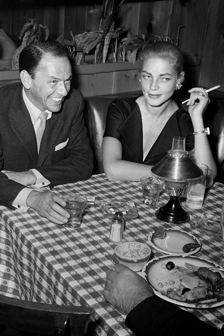 Frank Sinatra and Lauren Bacall at Villa Capri